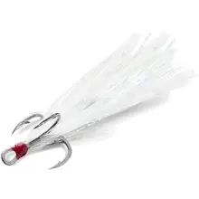 DELPHIN - Trojháčik Bird Hook Triple Biele pierka 3 ks veľ. 6