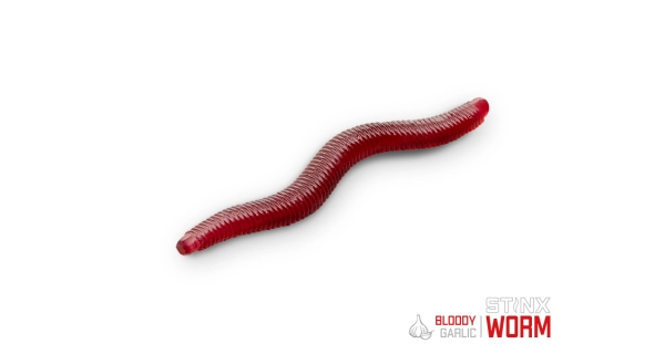 DELPHIN - Umelá nástraha B! StinxWorm 50 ks 4 cm Garlic Bloody