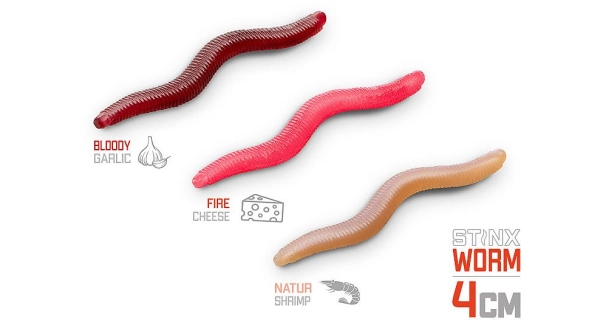 DELPHIN - Umelá nástraha B! StinxWorm 50 ks 4 cm Shrimp Skiny