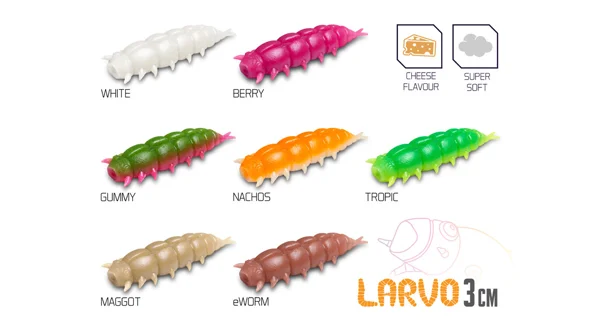 DELPHIN - Umelá nástraha LARVO Cheese 3 cm 15 ks Tropic