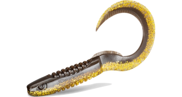 DELPHIN - Umelá nástraha TwistaX Eeltail UVs MudGold 6 cm 5 ks