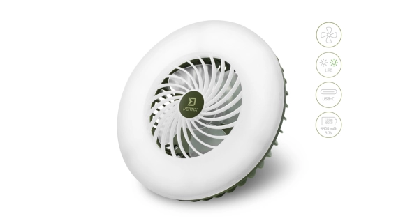 DELPHIN - Ventilátor so svetlom Ventix 4400 mAh