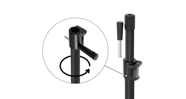 DELPHIN - Vidlička BlackSTIX 32-50 cm