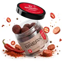 DELPHIN - Vyvážené boilies BreaX HotHELL Robin red Chilli Fr.Klobása 24 mm 100 g