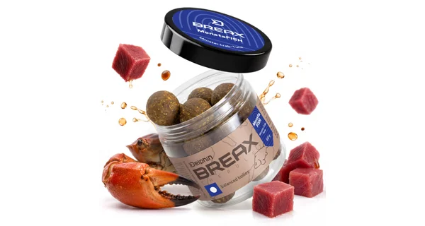 DELPHIN - Vyvážené boilies BreaX MonstaFISH Monster Krab Tuniak 20 mm 100 g