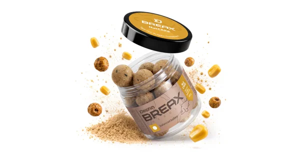 DELPHIN - Vyvážené boilies BreaX NutCAKE tigrí orech Scopex Kukurica 20 mm 100 g