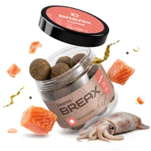 DELPHIN - Vyvážené boilies BreaX SeaKER Kalmárik Losos 16 mm 100 g