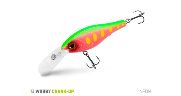 DELPHIN - Wobler WOBBY CRANK-DP Floating 7 cm 12 g Neón