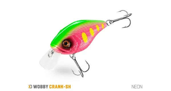 DELPHIN - Wobler WOBBY CRANK-SH Floating 5 cm 8 g Neón