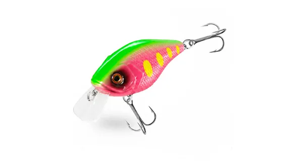 DELPHIN - Wobler WOBBY CRANK-SH Floating 5 cm 8 g Neón