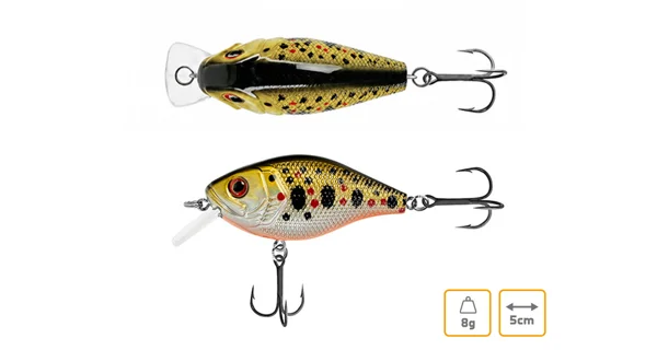 DELPHIN - Wobler WOBBY CRANK-SH Floating 5 cm 8 g Phantom