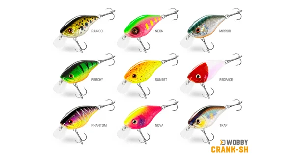 DELPHIN - Wobler WOBBY CRANK-SH Floating 5 cm 8 g Sunset
