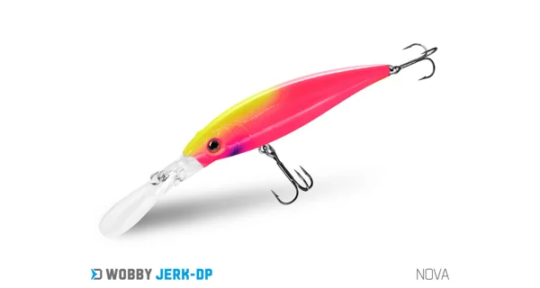 DELPHIN - Wobler WOBBY JERK-DP Suspending 9 cm 12,5 g Nova