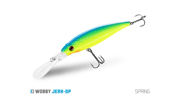 DELPHIN - Wobler WOBBY JERK-DP Suspending 9 cm 12,5 g Spring