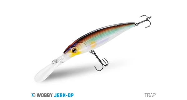 DELPHIN - Wobler WOBBY JERK-DP Suspending 9 cm 12,5 g Trap