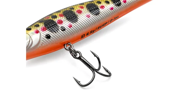 DELPHIN - Wobler WOBBY JERK-SH Suspending 8 cm 6,5 g Neón