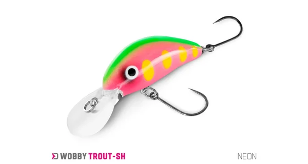 DELPHIN - Wobler WOBBY TROUT-SH Floating 4 cm 4 g Neón