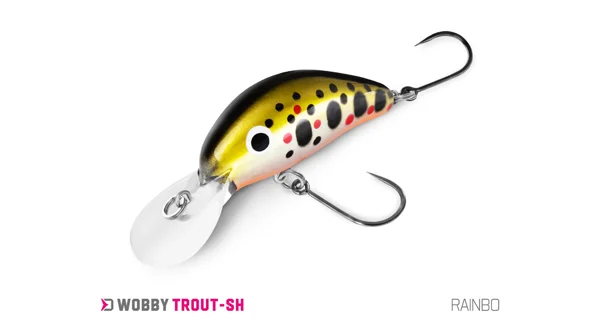 DELPHIN - Wobler WOBBY TROUT-SH Floating 4 cm 4 g Rainbo