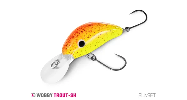 DELPHIN - Wobler WOBBY TROUT-SH Floating 4 cm 4 g Sunset