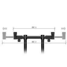 DELPHIN - Zadná Flexi hrazda pre 2 prúty RPX / ProSTALX BW 25-35 cm