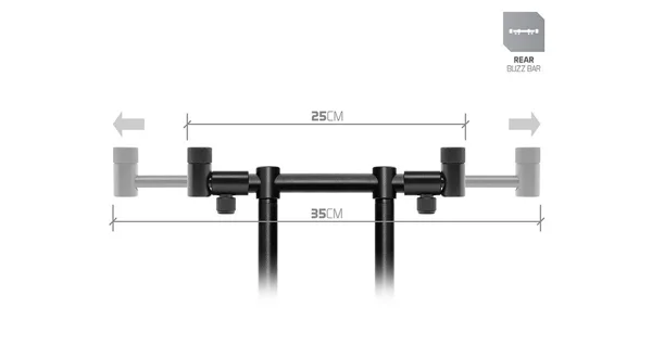 DELPHIN - Zadná Flexi hrazda pre 2 prúty RPX / ProSTALX BW 25-35 cm