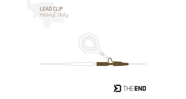 DELPHIN - Závesky HeavyC Duty TheEND Klip na olovo Ground 10 ks