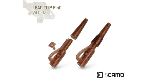 DELPHIN - Závesky sCAMO PinC WOODZ Klip na olovo 10 ks