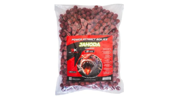 DK FISHING - Boilies Power Attract 20 mm 5 kg Jahoda