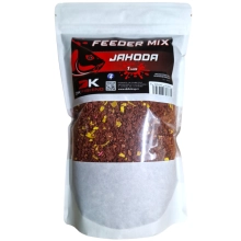 DK FISHING - Kŕmičková zmes Feeder Mix 1 kg Jahoda