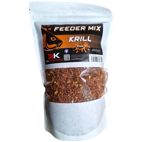 DK FISHING - Kŕmičková zmes Feeder Mix 1 kg Krill