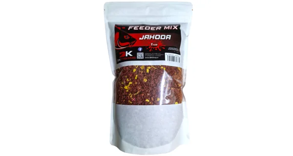 DK FISHING - Krmítková zmes Feeder Mix 1 kg Jahoda