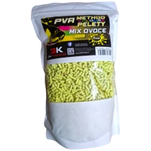 DK FISHING - Rozpustné pelety PVA Method Color 4 mm 1 kg Ovocie