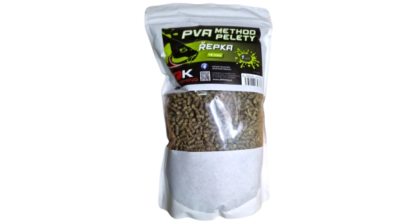 DK FISHING - Rozpustné pelety PVA Method Color 4 mm 1 kg Repka