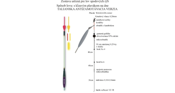 EXPERT PLAVÁKY - Rybársky balz. plavák (wagler) expert 6 ld + 4,0 g / 32 cm