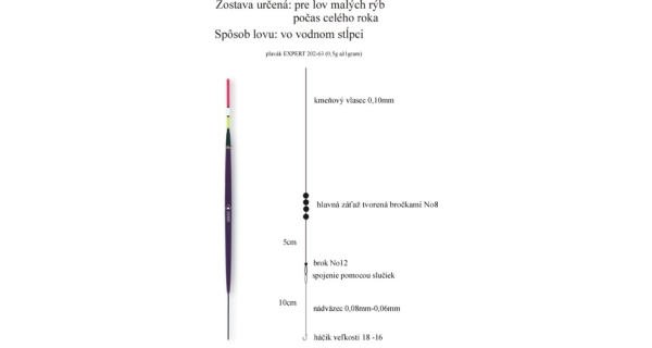 EXPERT PLAVÁKY - Rybársky balzový plavák (na živú nás.) expert 1,5 g / 14 cm