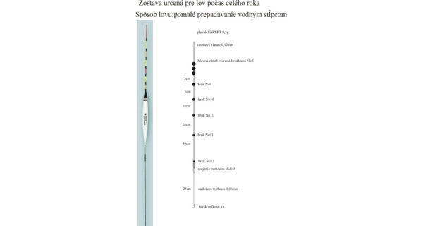 EXPERT PLAVÁKY - Rybársky balzový plavák (pevný) expert 0,8 g / 13 cm