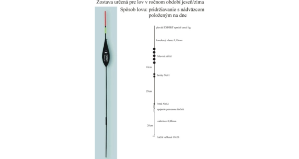 EXPERT PLAVÁKY - Rybársky balzový plavák (pevný) expert 2,5 g / 26 cm