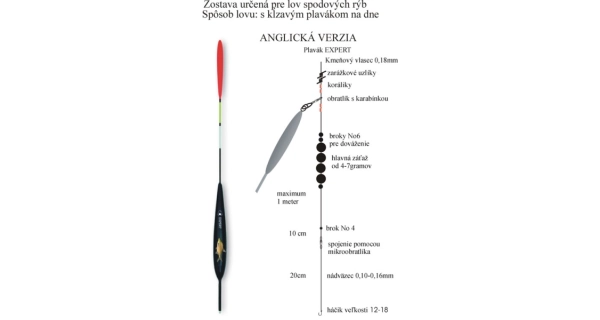 EXPERT PLAVÁKY - Rybársky balzový plavák (priebežný) expert 6 g / 26 cm