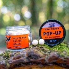 FEEDERMANIA - Pop Up Boilies High Power & Barrels 10 mm 14 g Secret Cream