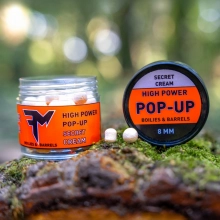 FEEDERMANIA - Pop Up Boilies High Power & Barrels 8 mm 14 g Secret Cream
