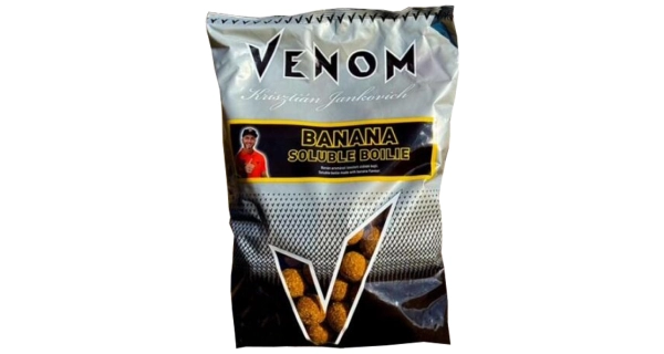 FEEDERMANIA - Rozpustné boilies Venom Soluble Boilie Banana 24 mm 900 g