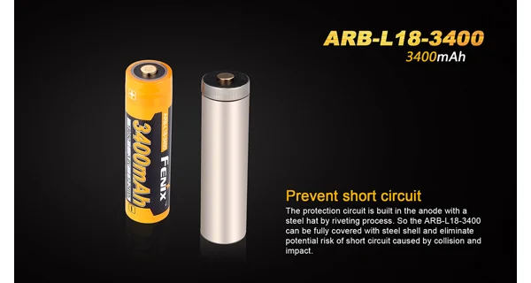 FENIX - Dobíjacia batéria 18650 3400mAh (Li-Ion)