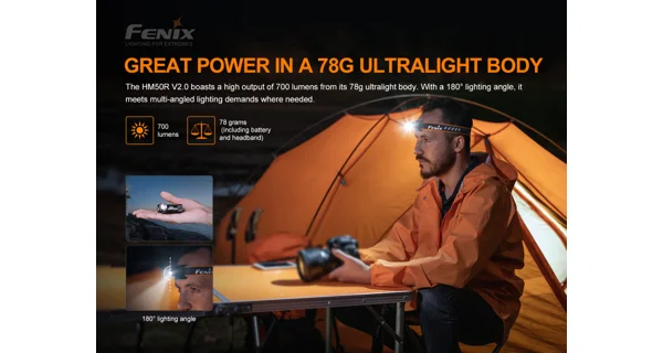 FENIX - Nabíjacia čelovka HM50R V2.0