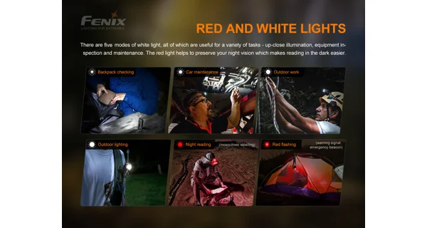 FENIX - Nabíjacia čelovka HM51R Ruby V2.0