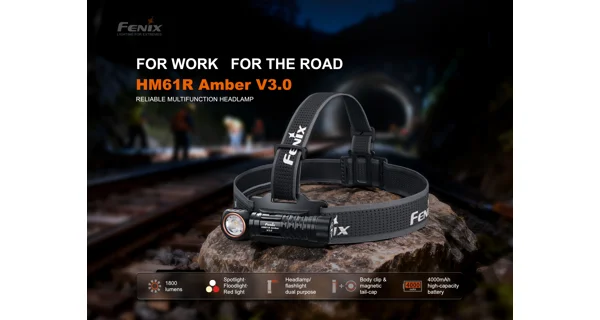 FENIX - Nabíjacia čelovka HM61R Amber V3.0
