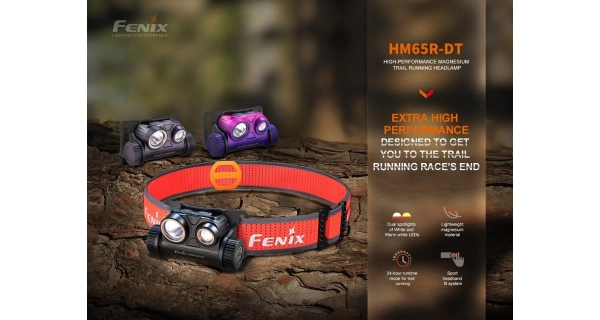 FENIX - Nabíjacia čelovka HM65R-T V2.0 Fialová