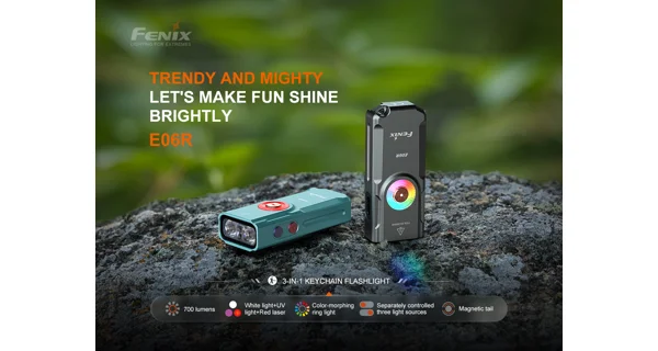 FENIX - Nabíjacia svietidlo E06R Šedá