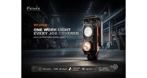 FENIX - Pracovné svetlo a lampáš WT26RM