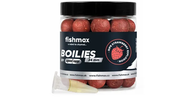 FISHMAX - Boilie s esenciou By Squat Carp Strawbery Explosion 24 mm