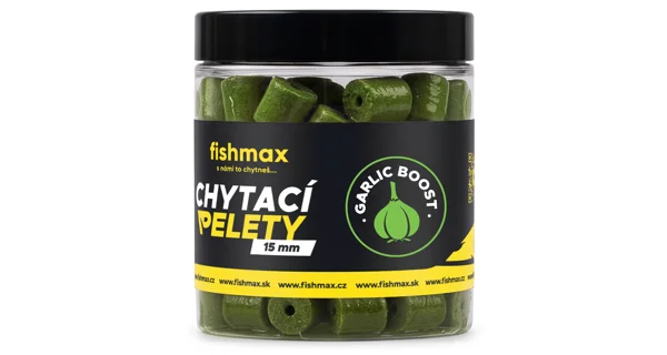 FISHMAX - Chytacie pelety v dipe Garlic Boost 15 mm
